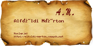 Alföldi Márton névjegykártya